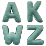 Bettys Home - Samt - Buchstabenkissen Mint A-Z