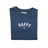 Bob & Blossom - Sweatshirt "Happy" dunkelblau