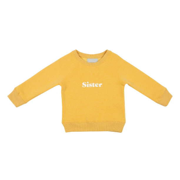 Bob & Blossom - Sweatshirt "Sister" sunshine gelb